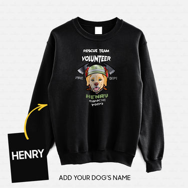 Personalized Dog Gift Idea - We Are Rescue Team Volunteer Fire Dept Since 1989 For Dog Lovers - Standard Crew Neck Sweatshirt
